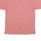 KENZO Mens Red Check Shirt S Cotton Short Sleeve Button Front Casual