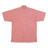 KENZO Mens Red Check Shirt S Cotton Short Sleeve Button Front Casual
