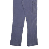 CARHARTT Mens Relaxed Fit Blue Cotton Blend Zip Trousers W28 L31 Casual Workwear