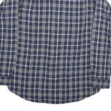 TOMMY HILFIGER Mens Blue & White Check Shirt XL Long Sleeve Cotton Casual