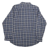 TOMMY HILFIGER Mens Blue & White Check Shirt XL Long Sleeve Cotton Casual
