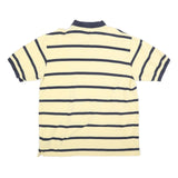 NAUTICA Mens Yellow & Navy Striped Short Sleeve Polo Shirt XL Cotton Blend
