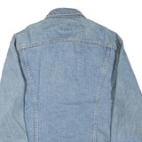 LEE Mens Blue Denim Cotton Blend Jacket L Button Closure Classic Fit Casual