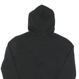 FILA Womens Black Hoodie S Cotton Pullover Stripe Ribbed Cuffs Cropped