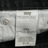 Levis 505 Jeans - 32W 32L Black Cotton