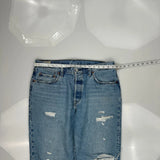 501 Levis Jeans - 34W 30L Light Wash Cotton