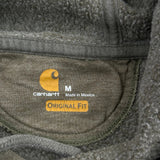 Carhartt Spellout Hoodie - Medium Green Cotton Blend