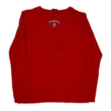 Harley Davidson Graphic Long Sleeve T-Shirt - Medium Red Cotton