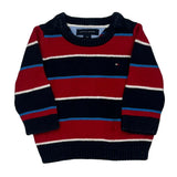 Age 12 Months Tommy Hilfiger Striped Sweater - 3XS Blue Cotton