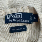 Polo By Ralph Lauren Sweater - Large Cream Cotton