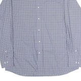 TOMMY HILFIGER Mens Blue & White Checked Shirt L Classic Cotton Long Sleeve