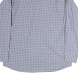 TOMMY HILFIGER Mens Blue & White Checked Shirt L Classic Cotton Long Sleeve