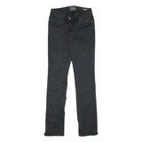 TOMMY HILFIGER Womens Slim Black Denim Jeans W28 L33 Stylish Zip Closure