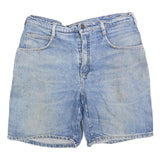 Mens Light Blue Cotton Blend Denim Casual Shorts M W30 Practical Pockets
