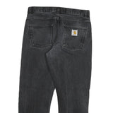 CARHARTT Mens Cotton Blend Black Regular Straight Trousers W32 L28 Workwear