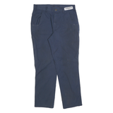 CARHARTT Mens Cotton Blend Navy Relaxed Straight Trousers W30 L30 Workwear Zip