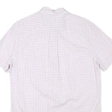 TOMMY HILFIGER Mens White & Pink Checked Shirt M Short Sleeve Button Down Cotton