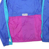 HIND Mens Blue & Pink Zip Jacket L Nylon Colourblock Sports Retro Casual