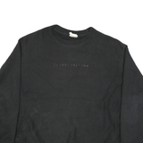 CHAMPION Mens Black Crew Neck L Sweatshirt Rapincoe Embroidered Logo