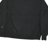 CHAMPION Mens Black Crew Neck L Sweatshirt Rapincoe Embroidered Logo