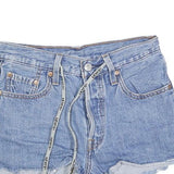 LEVI'S Womens Shorts Blue Denim Cut-Off XS W24 Retro Casual Summer