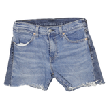 LEVI'S Womens Denim Blue Cut-Off Shorts Size S W28 Classic Fit Cotton Blend