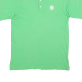 BURBERRY Mens Green Polo Shirt M Cotton Blend Short Sleeve Embroidered Logo