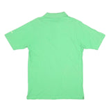 BURBERRY Mens Green Polo Shirt M Cotton Blend Short Sleeve Embroidered Logo