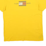 TOMMY HILFIGER Mens Yellow Graphic T-Shirt XL Short Sleeve Crew Neck Cotton