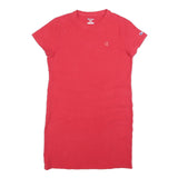 CHAMPION Womens Red Bodycon Cotton Blend Mini Dress XS Casual Stretch Fit