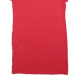 CHAMPION Womens Red Bodycon Cotton Blend Mini Dress XS Casual Stretch Fit