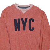 TOMMY HILFIGER Mens Red Crew Neck M NYC Sweatshirt Cotton Blend Pullover