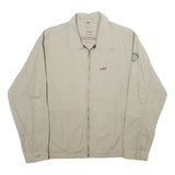 LET'S GO Mens Beige Cotton Zip Jacket XL Plain Casual Light Comfort