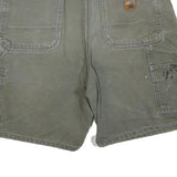 CARHARTT Mens Shorts Green Casual Cotton Blend M W32 Workwear Relaxed Fit