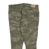 LEVI'S Womens Cotton Blend Green Camouflage Slim Tapered Trousers W38 L26