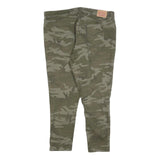 LEVI'S Womens Cotton Blend Green Camouflage Slim Tapered Trousers W38 L26