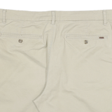 CHAPS Mens Shorts Beige Casual Plain XL W36 Cotton Blend Relaxed Fit