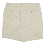 CHAPS Mens Shorts Beige Casual Plain XL W36 Cotton Blend Relaxed Fit