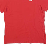 NIKE Mens Red Classic T-Shirt L Short Sleeve Crew Neck Cotton Blend