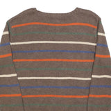 POLO RALPH LAUREN Boys Brown Stripe Pattern Cotton Jumper Crew Neck Basic Knit