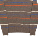 POLO RALPH LAUREN Boys Brown Stripe Pattern Cotton Jumper Crew Neck Basic Knit