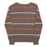 POLO RALPH LAUREN Boys Brown Stripe Pattern Cotton Jumper Crew Neck Basic Knit