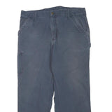 CARHARTT Mens Cotton Blend Blue Regular Fit Straight Leg Trousers W38 L30