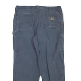 CARHARTT Mens Cotton Blend Blue Regular Fit Straight Leg Trousers W38 L30