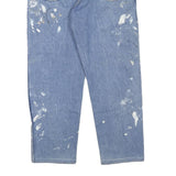 DICKIES Mens Jeans Blue Regular Straight Denim W36 L28 Paint Splatter Workwear