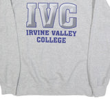 GILDAN Mens Grey Irvine Valley College Crew Neck M Cotton Blend Sweatshirt