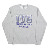 GILDAN Mens Grey Irvine Valley College Crew Neck M Cotton Blend Sweatshirt