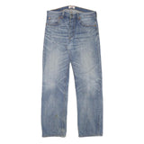 LEVI'S 501 Mens Blue Regular Straight Denim Cotton Blend Light W31 L30 Button