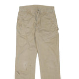 CARHARTT Mens Cotton Blend Beige Regular Straight Trousers W32 L32 Workwear