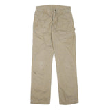 CARHARTT Mens Cotton Blend Beige Regular Straight Trousers W32 L32 Workwear